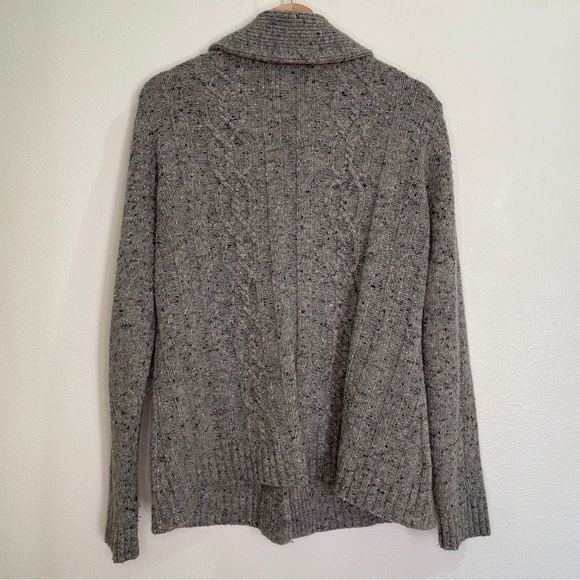Coldwater Creek Wool Blend Shawl Neck Toggle Cardigan Sweater - Gray - Picture 2 of 15
